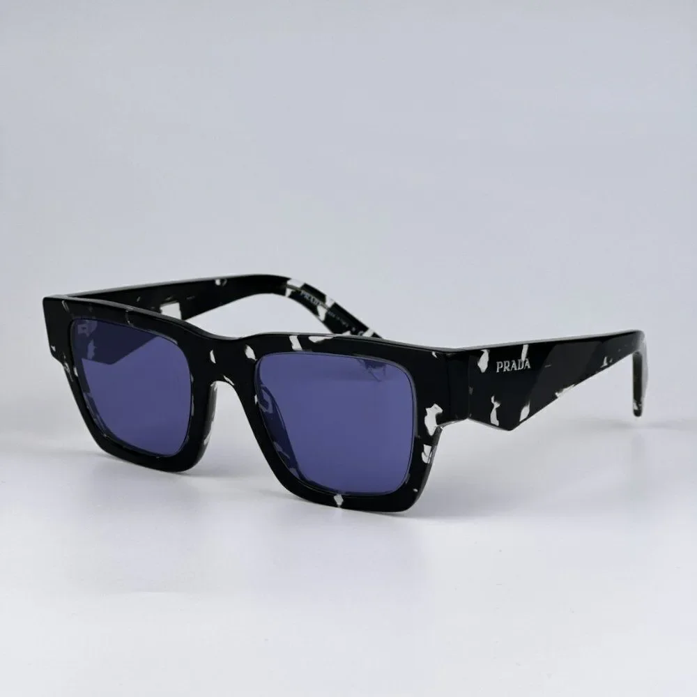 NEW Prada PRA06S 15O50B Tortoise Black Violet Mirror Square Unisex Sunglasses